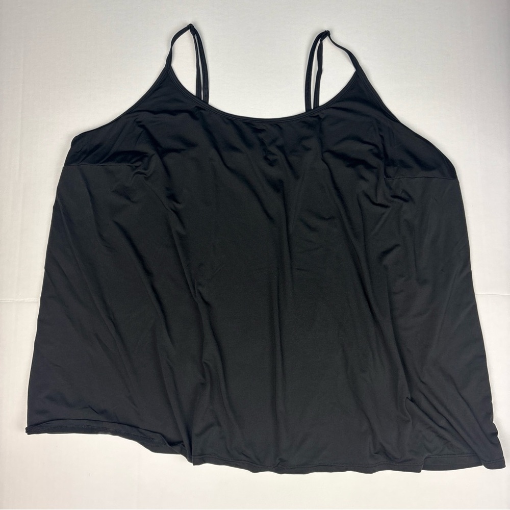 Sleep by Cacique Women's 22/24 Tank Top Black Sleepwear Adjustable Nylon Blend